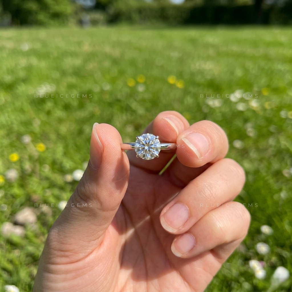 Round Brilliant Cut Hidden Halo Romantic Anniversary Treasure Ring