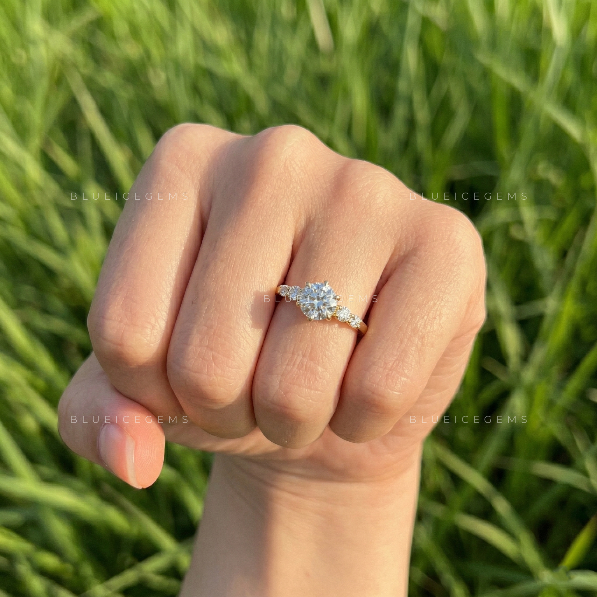The "Everyday Icon" Dainty Round Brilliant Claw Prong Promise Ring
