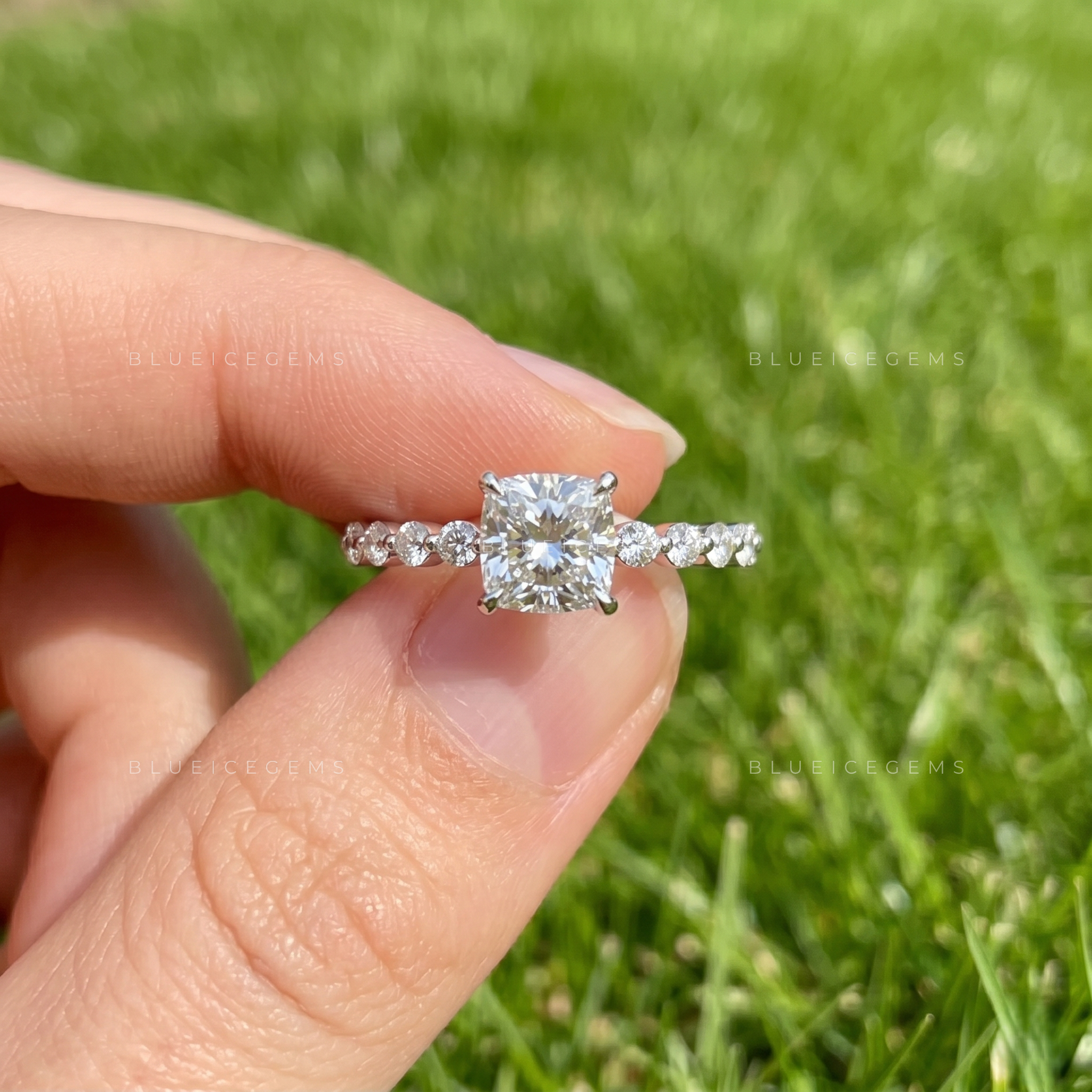 Enchanted Cushion Brilliant Cut Mid-Century Heirloom Engagement Ring