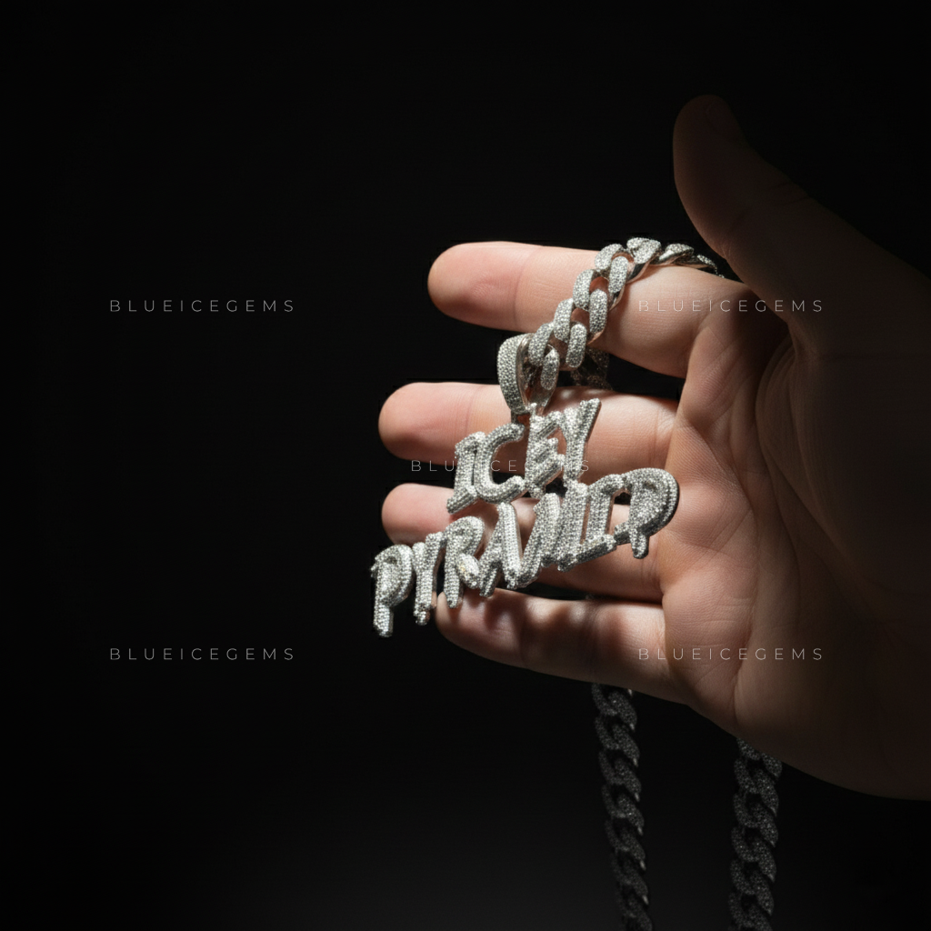 The "ICEY PYRAMID" Monument: Liquid-Drip 3D Script & Full-Frost Cuban Set