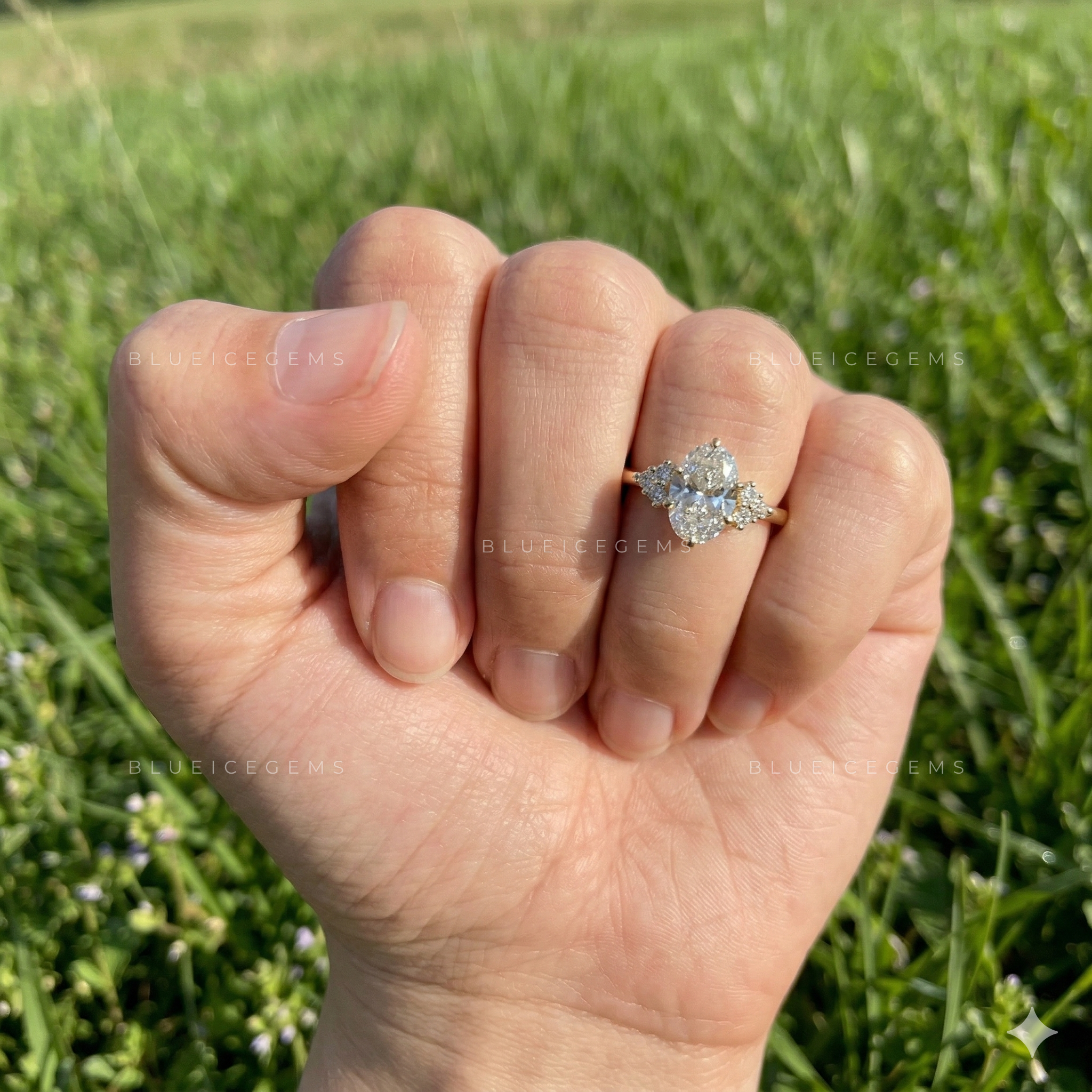The "Muse" Cluster: A Dreamy Oval Cut Statement Ring