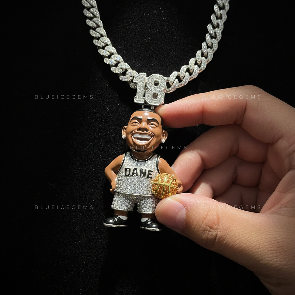 The "DANE 18" Court-King: Amber Basketball & Diamond Jersey Sovereign