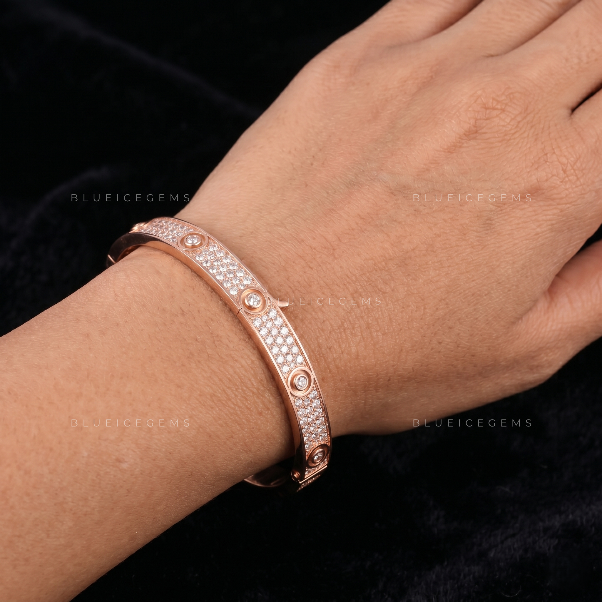 Legacy Elite Iced-Out Signature Screw-Motif Bracelet