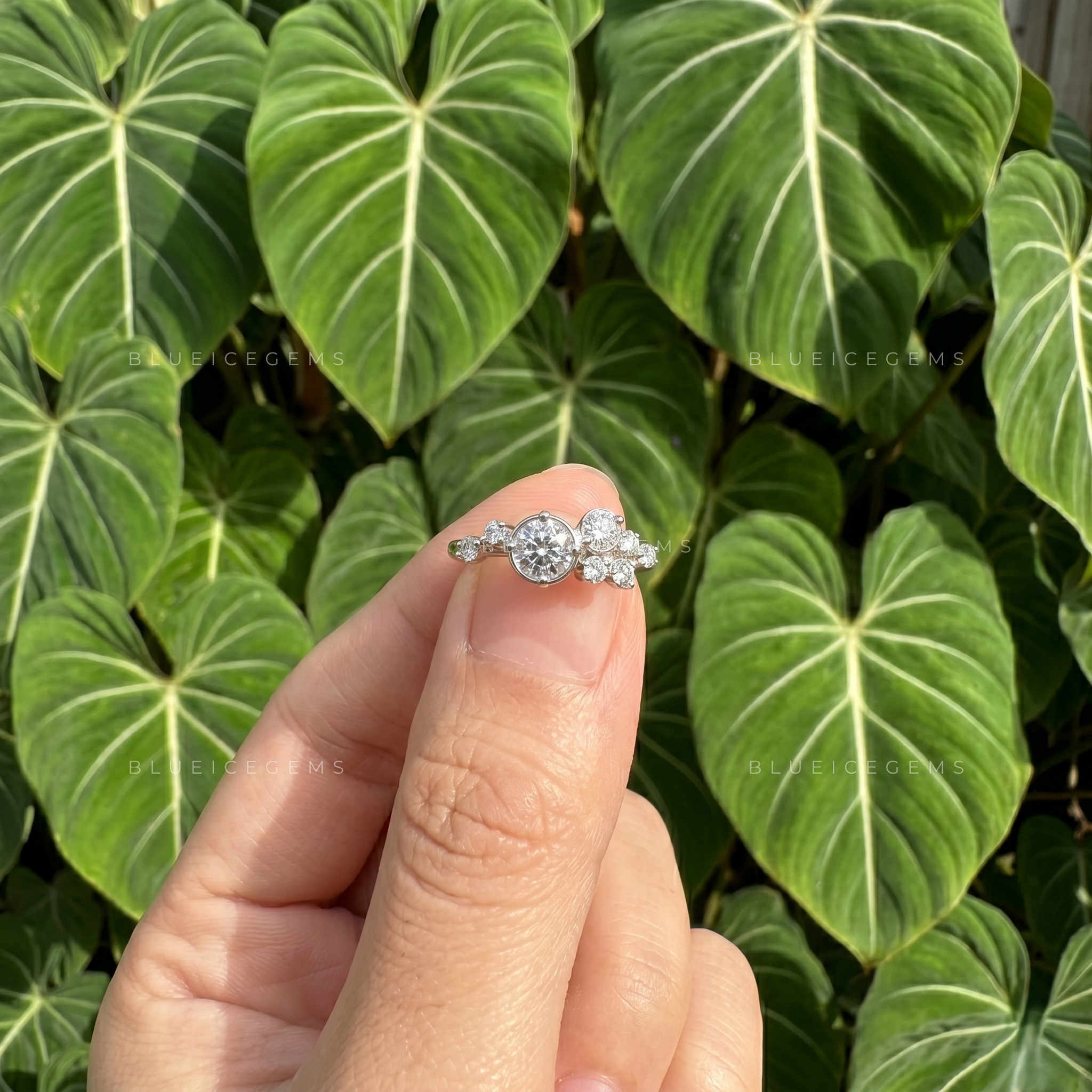 Celestial Splendor Large Round Multi-Stone Cluster Statement Ring