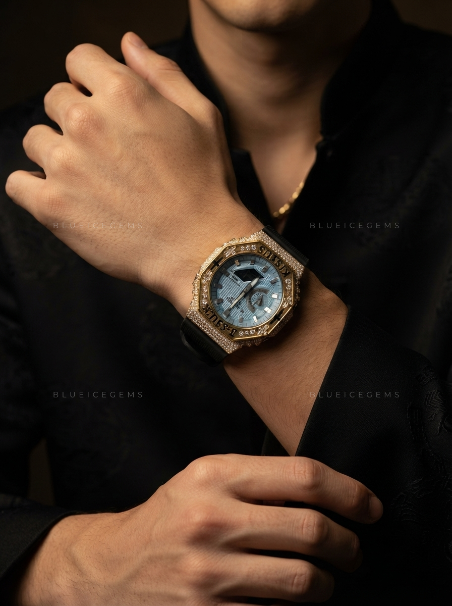 Kingdom Cross Royale Watch – 8.912 CT Moissanite