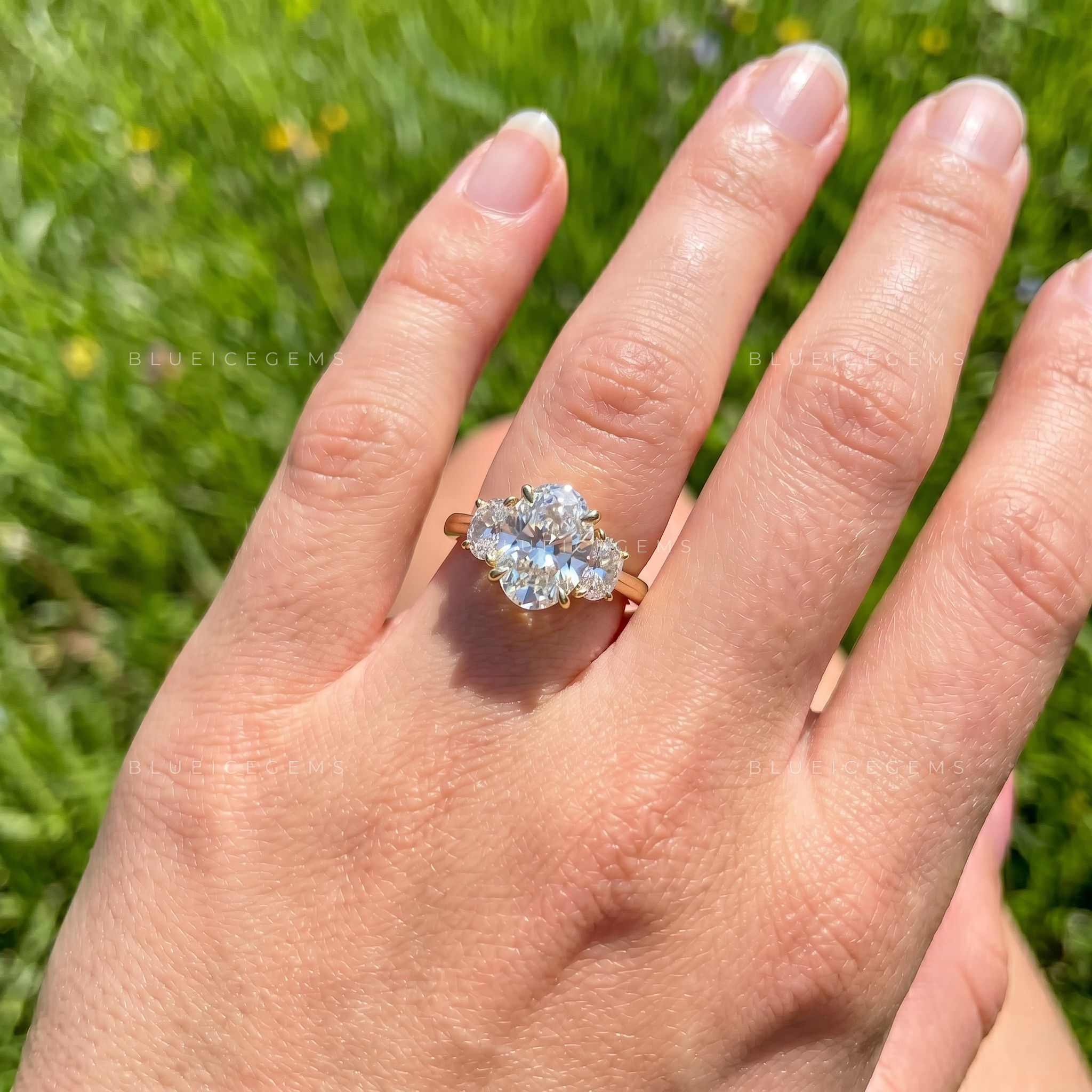 Infinite Brilliance Multi-Oval Cut Artfully Accented Engagement Ring