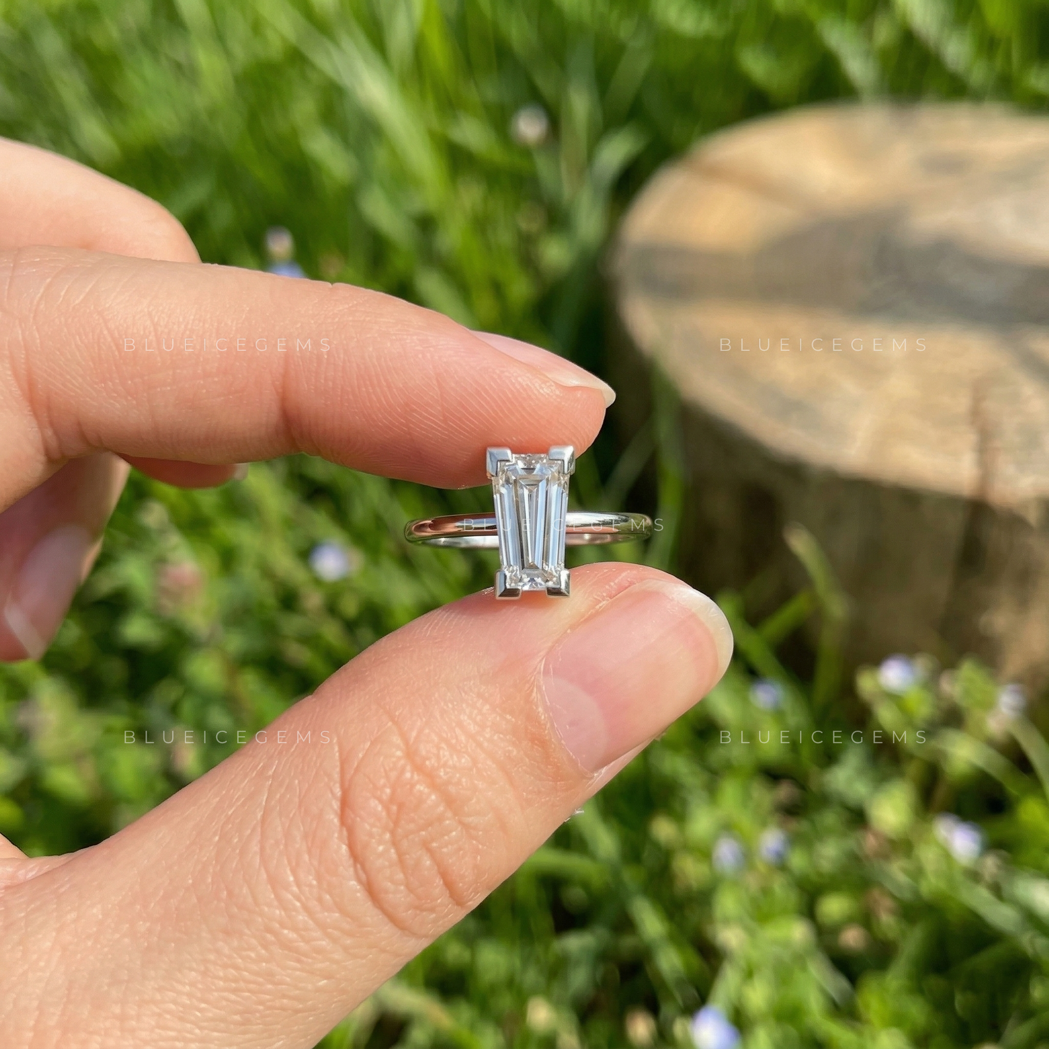 The "Urban Icon" Tapered Baguette: Boldly Architectural Solitaire