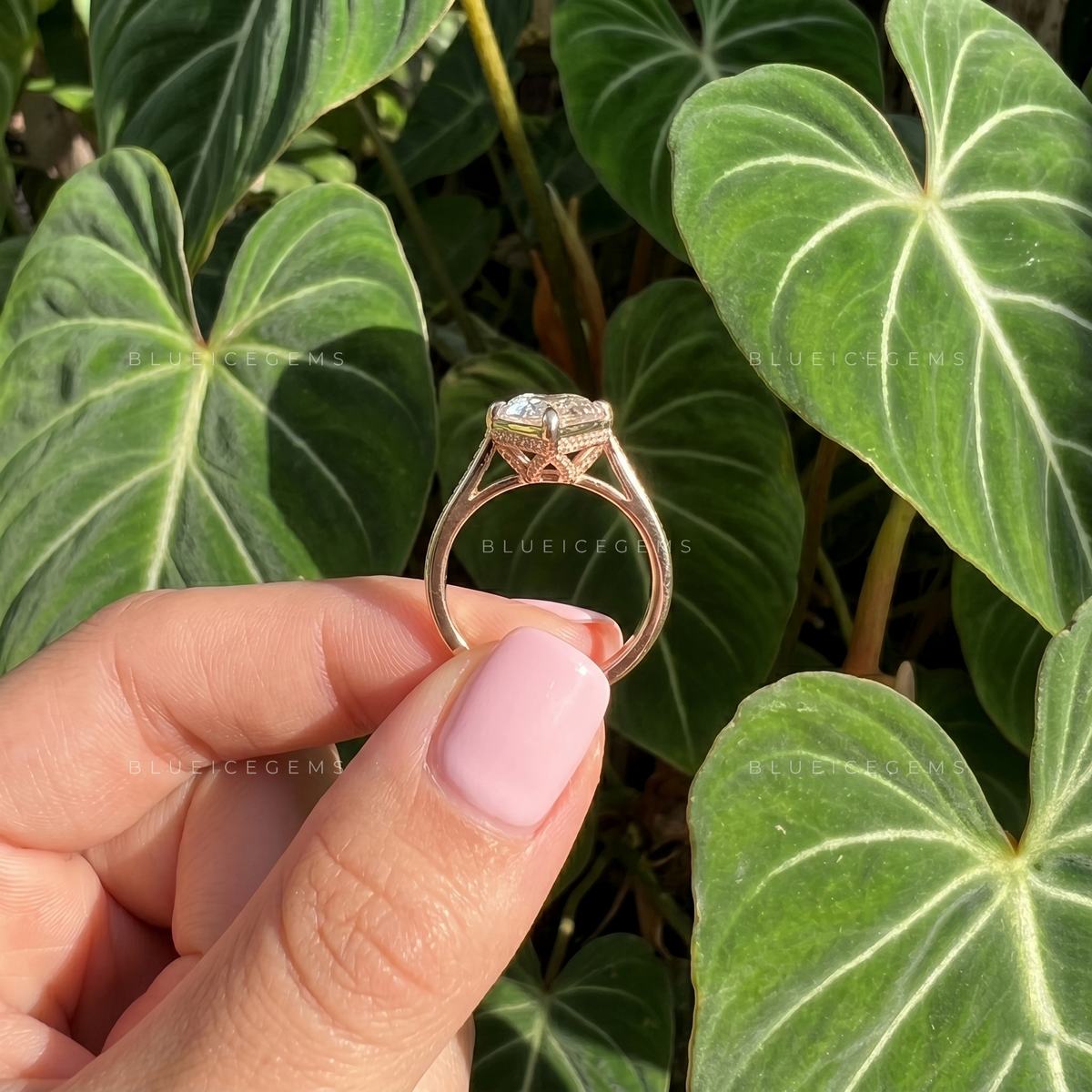 Modern Marquise Cut Bezel Set Signet Style Engagement Ring