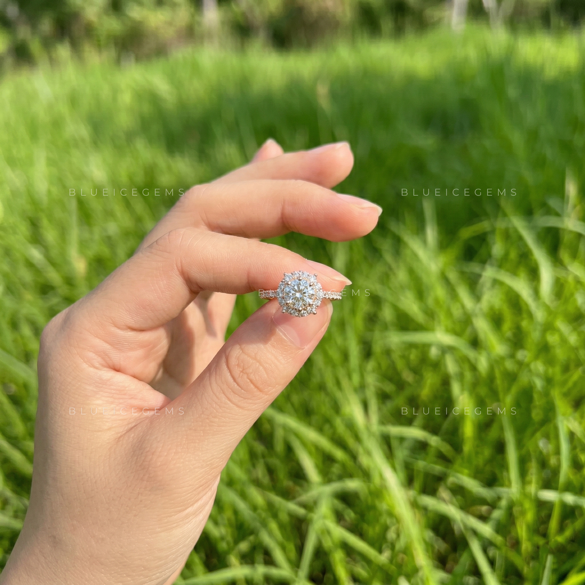 Velvet Radiance Cushion Cut Pavé Engagement Ring