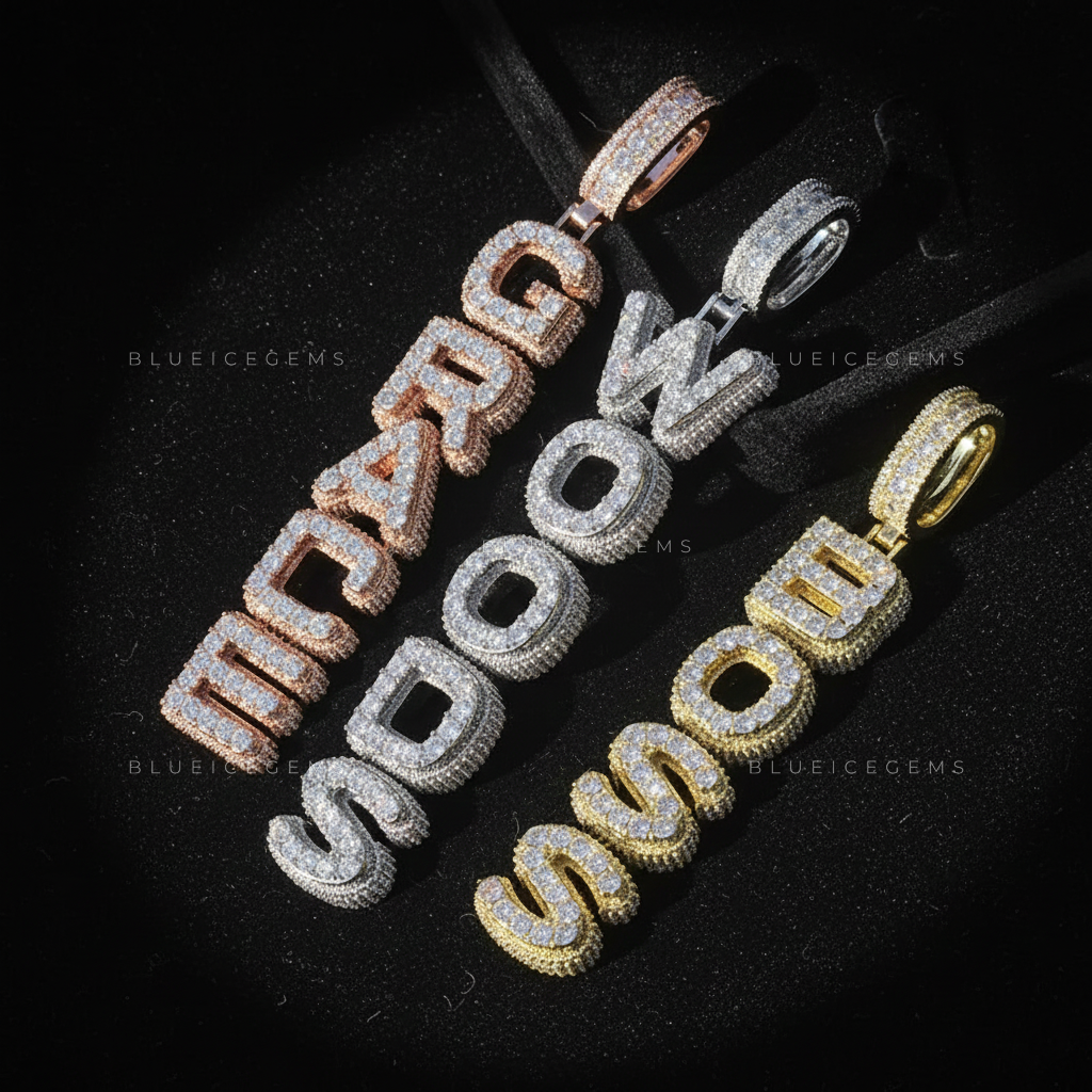 "GRACE" Vertical Custom Block Pendant