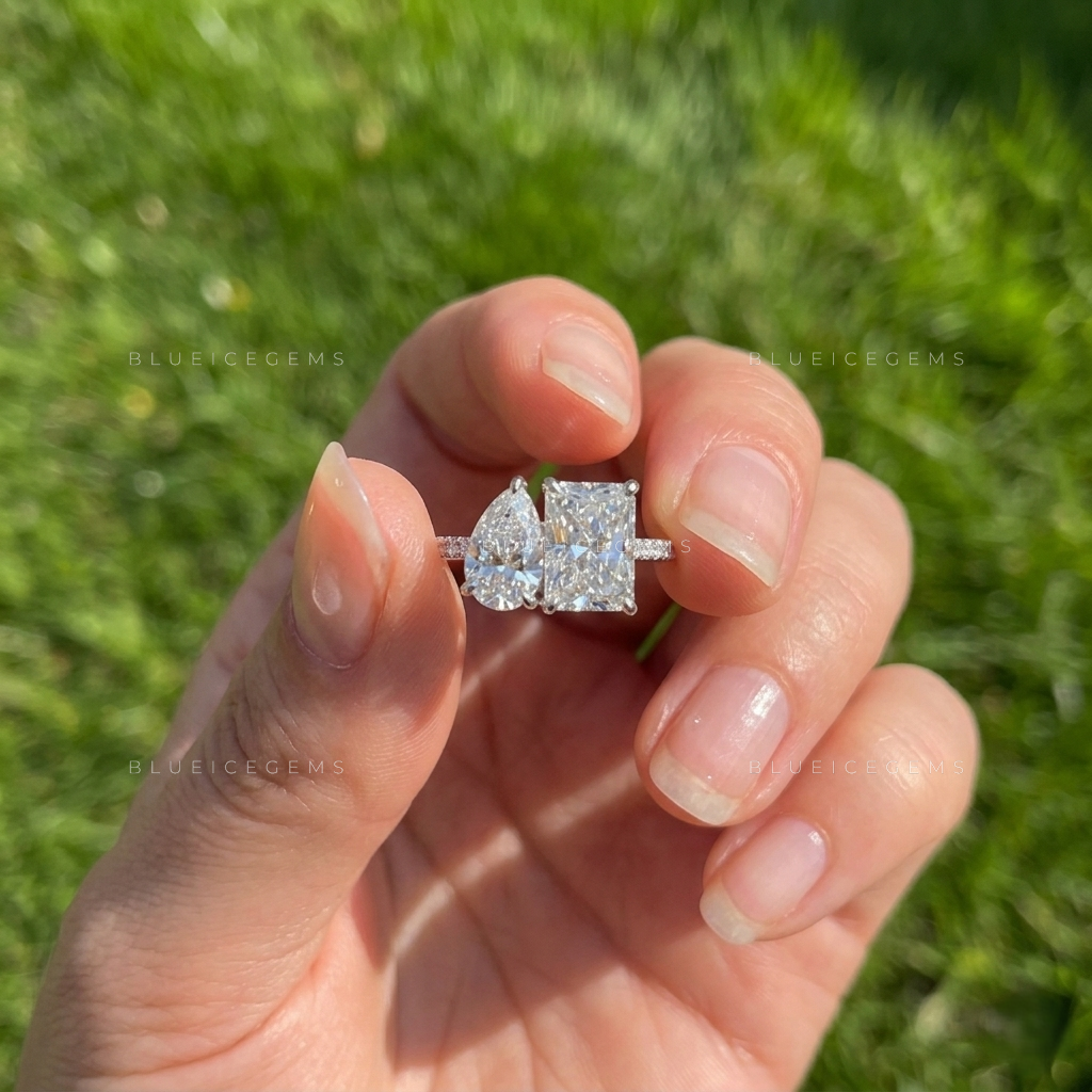 Asymmetric Pear & Radiant Mixed-Shape Luxury Ring