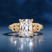 Antique Petal Halo Old Mine Engagement Ring