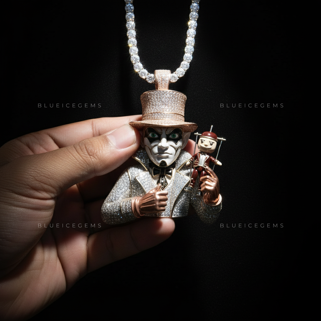 The Marionette Master: Rose Gold Top-Hat & Diamond-Inlay Puppeteer Sovereign