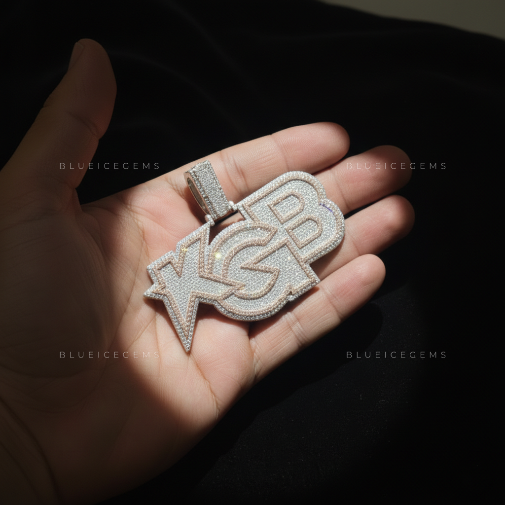 The "KGB" Monolith: Star-Integrated Script & Two-Tone Architectural Pendant