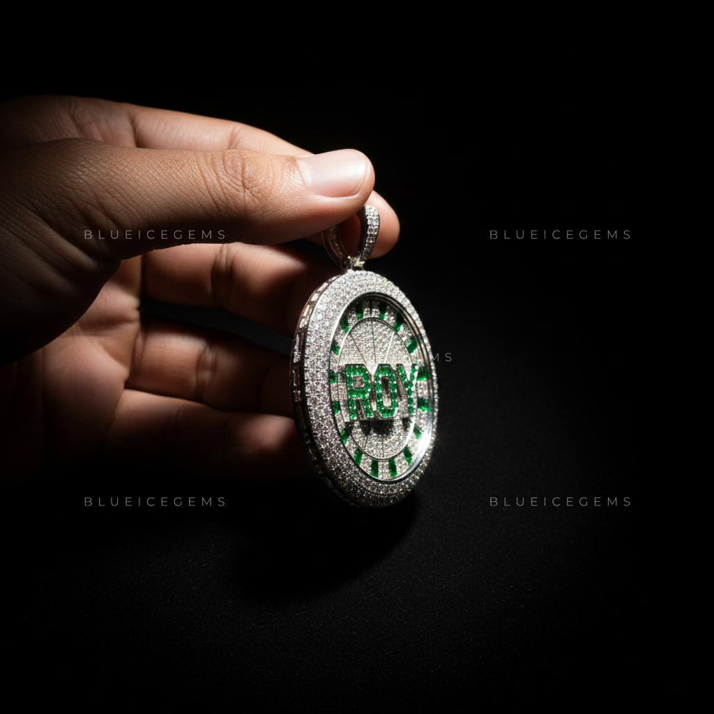 The "ROY" Chronograph: Emerald-Flooded Script & Baguette-Dial Medallion