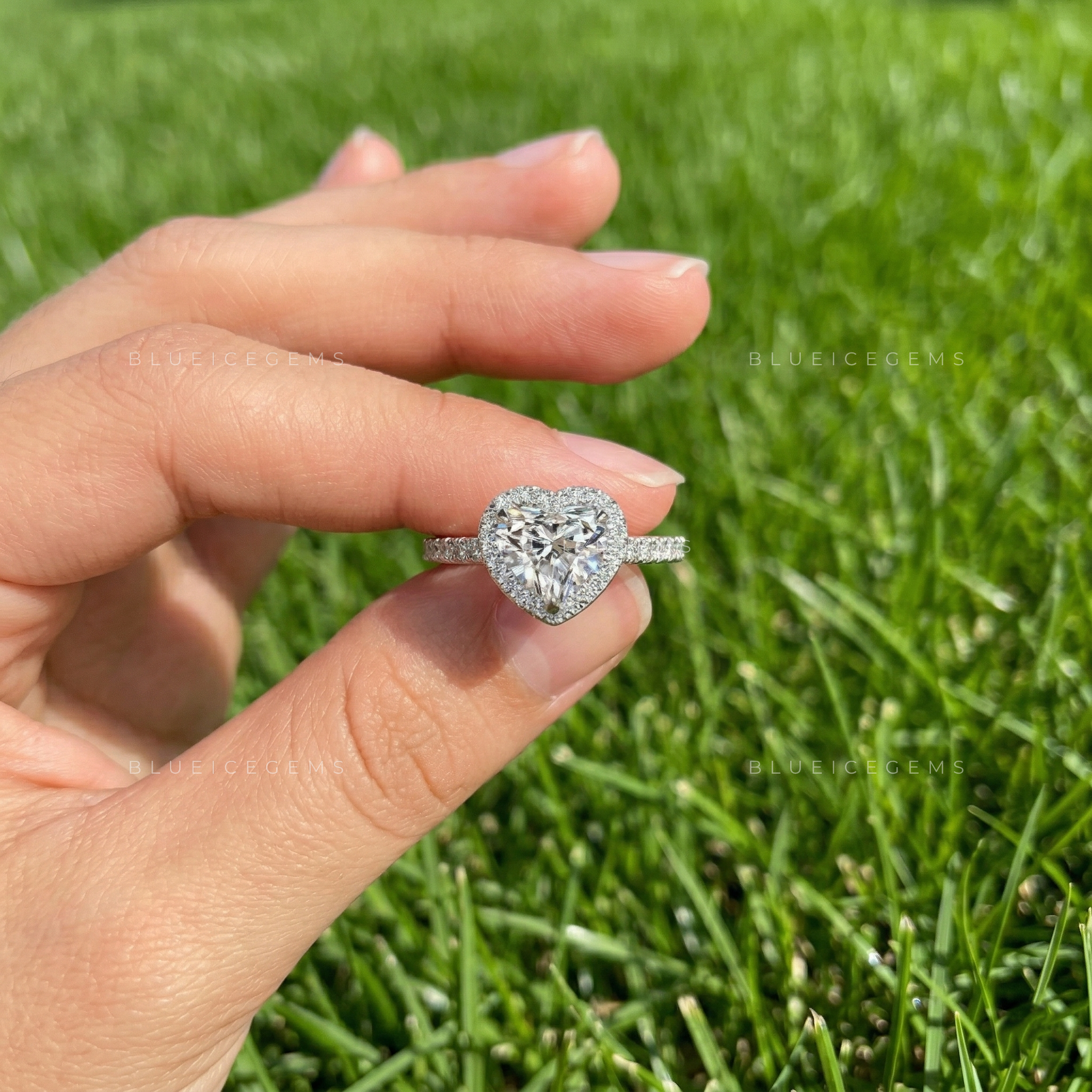 Eternal Devotion Heart Cut Pavé Engagement Ring