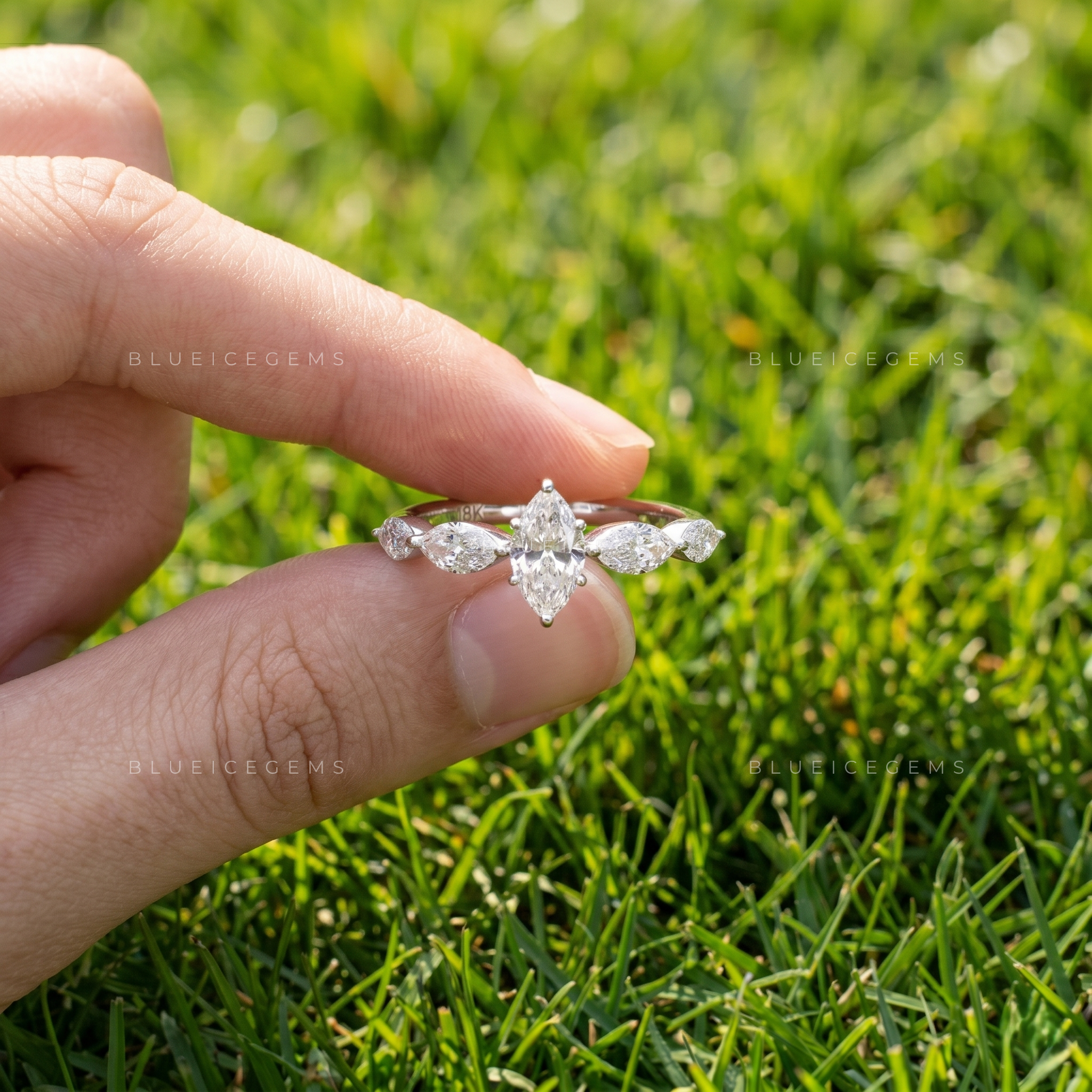 The "Marquise Symphony" Five-Stone Heirloom: E-F Color Radiance
