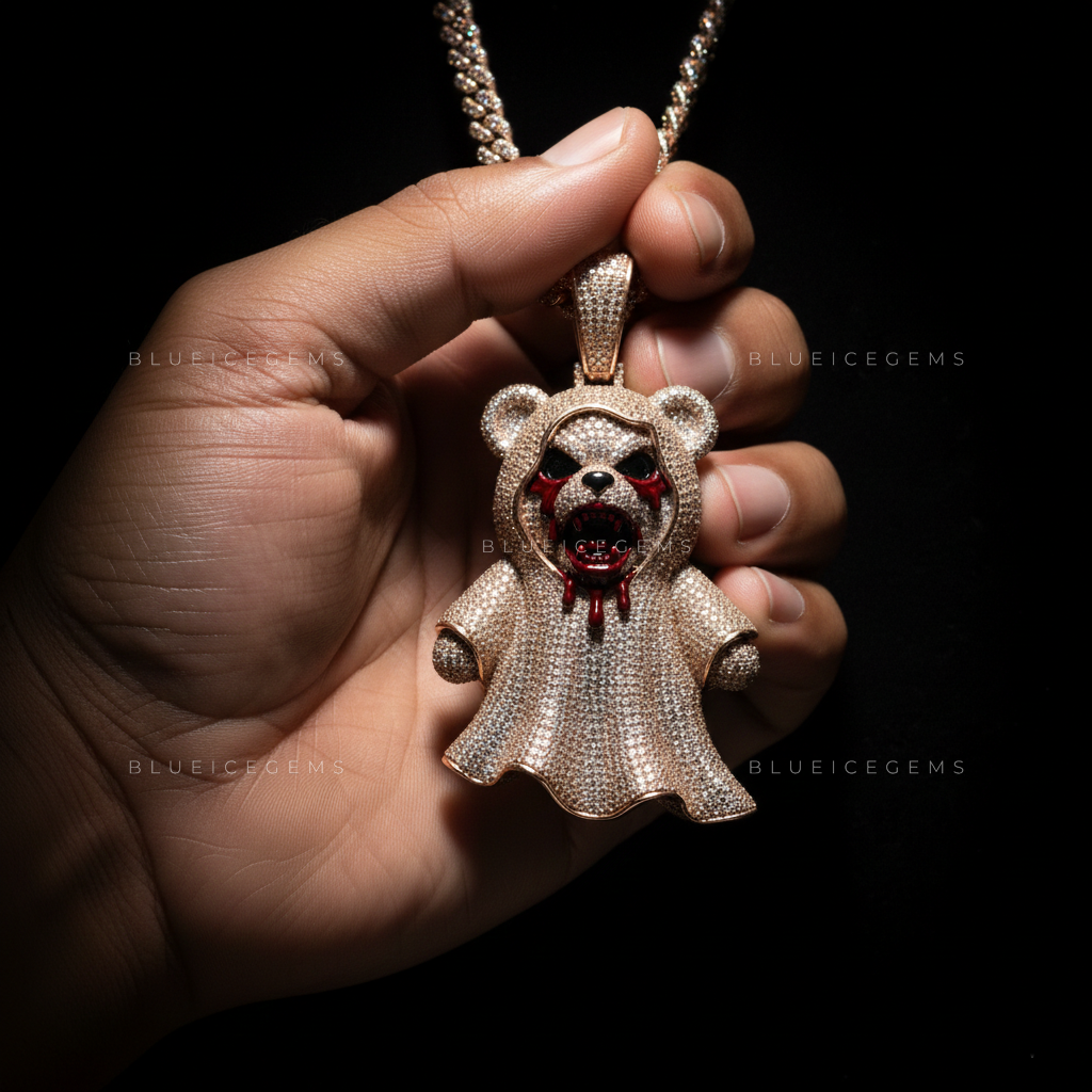 The "Ghoulish Grizzly" Sovereign: Full-Frost Teddy Phantom & Crimson Gore Enamel