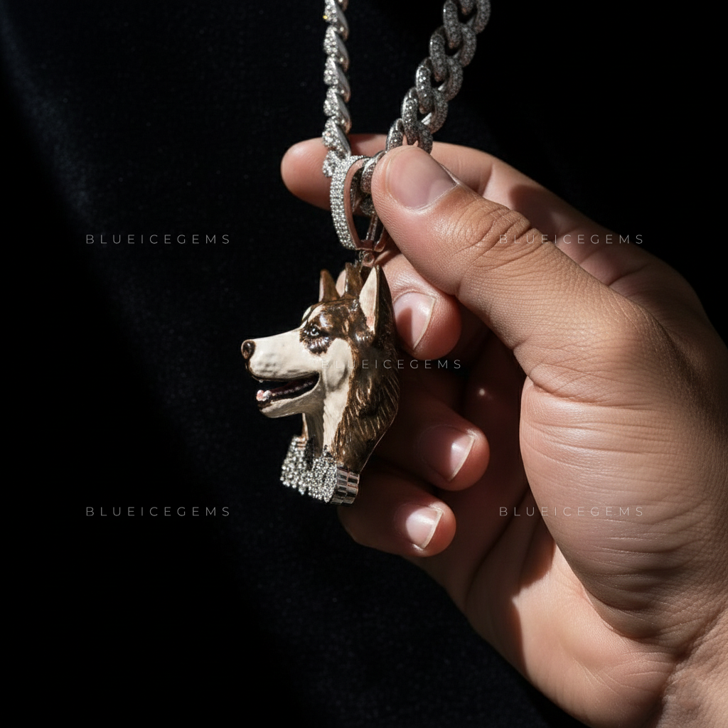 The "ACE & DUKE" Eternal Bond: Hand-Painted Hyper-Realistic Canine Portrait Pendant