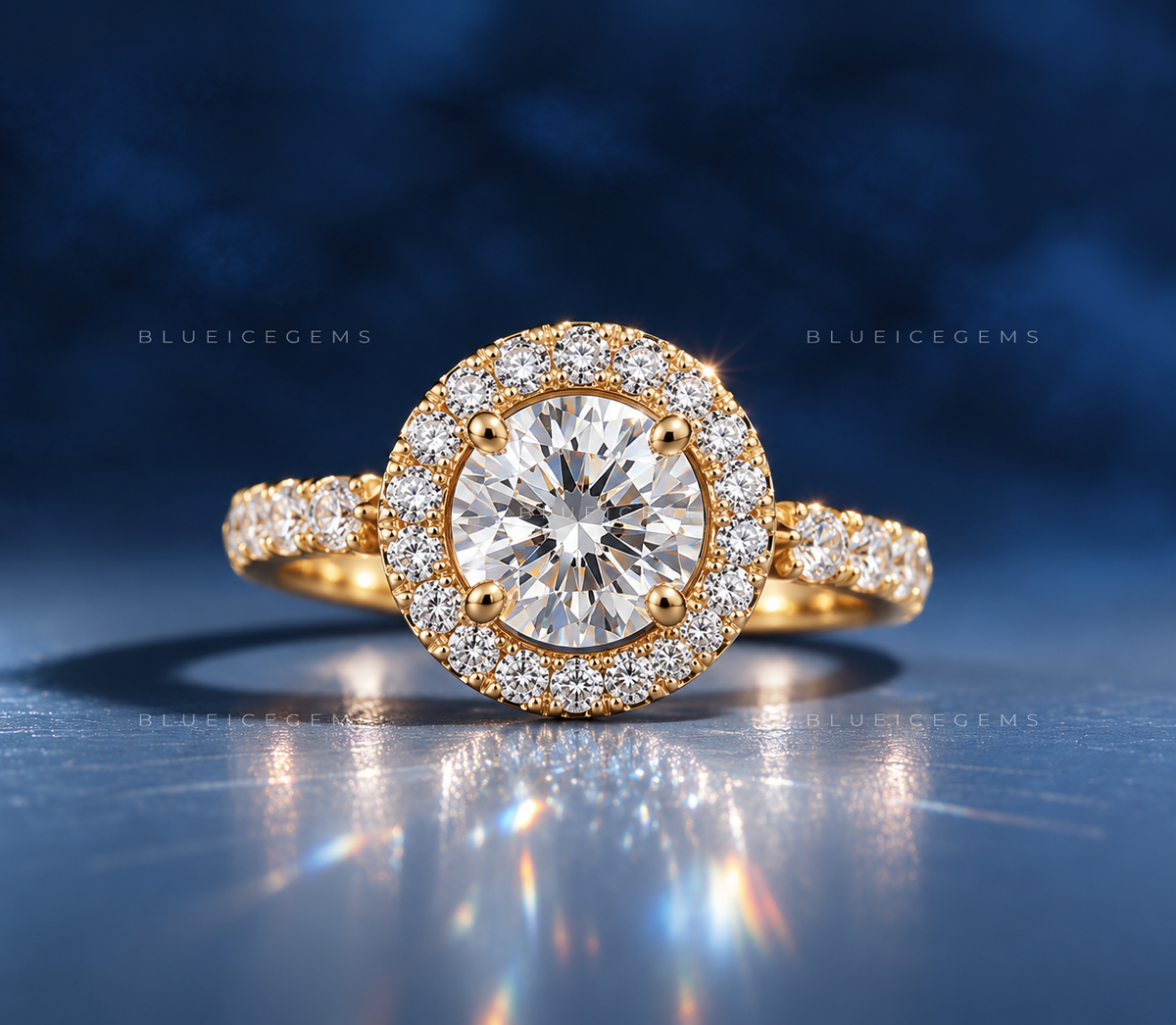 Eternal Radiance Round Brilliant Cut Classic Pavé Ring