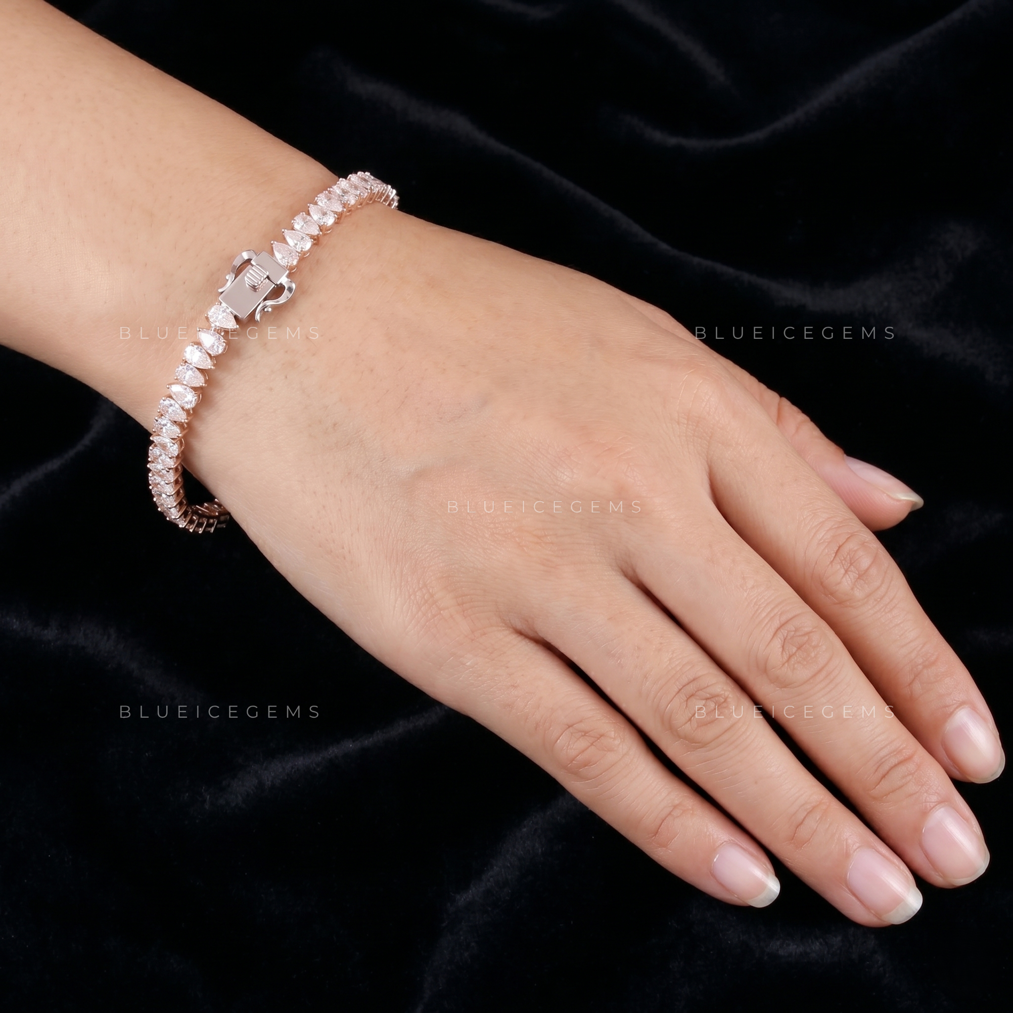 Ethereal Pear-Drop Fusion Two-Tone Shimmer Link