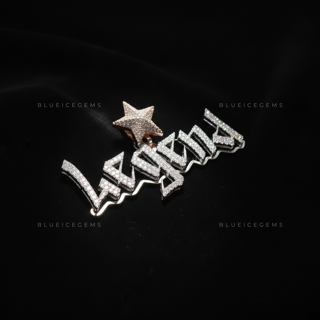 The Galactic "LEGEND" Sovereign: Sharp Gothic Script & Celestial Star Pendant