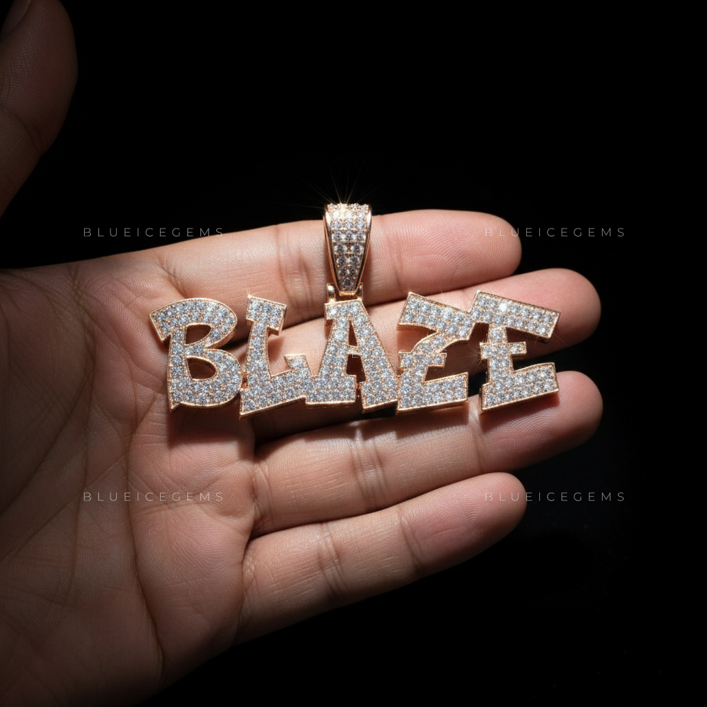"BLAZE" Custom Graffiti Script Pendant