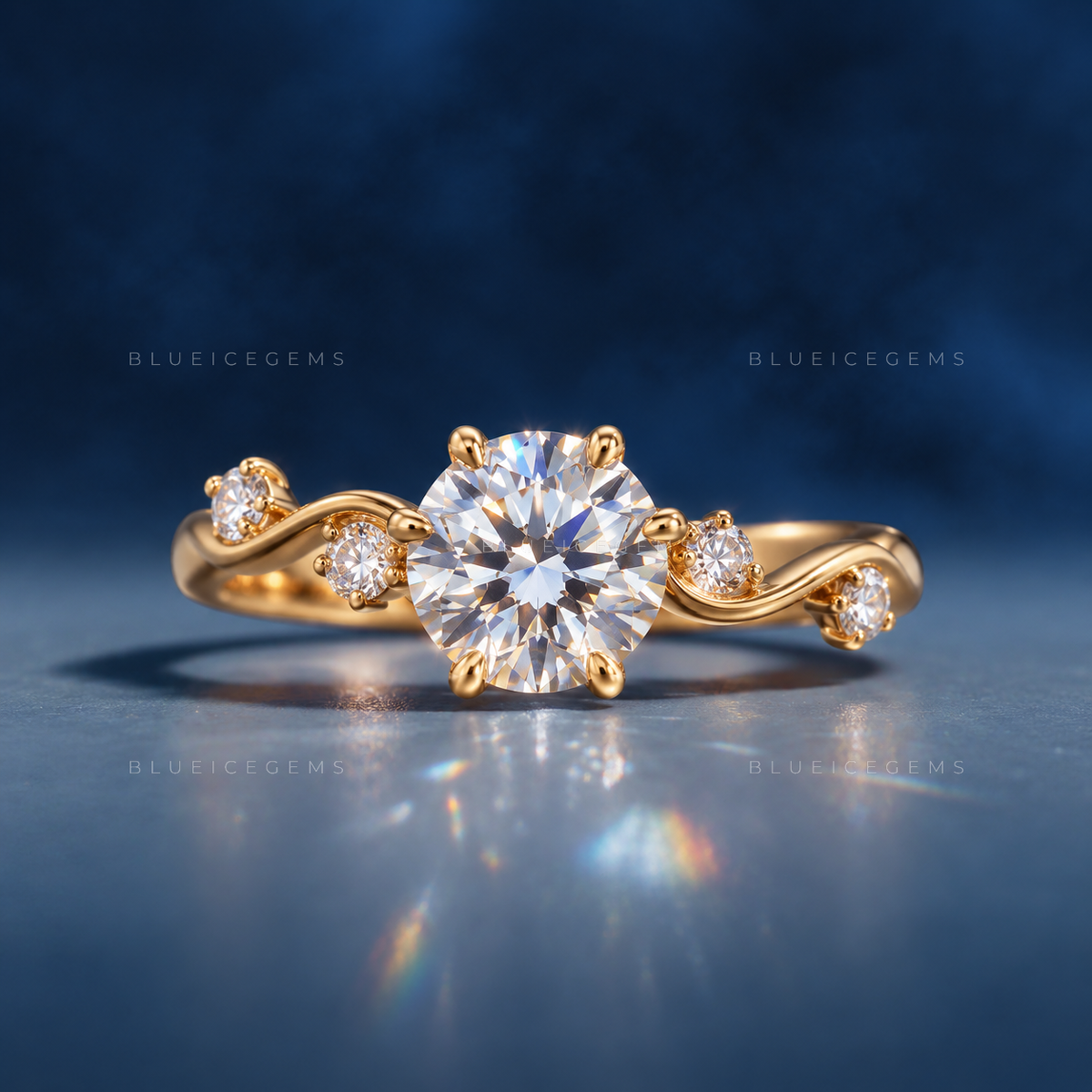Vintage Inspired Round Cut Delicate Diamond Engagement Ring