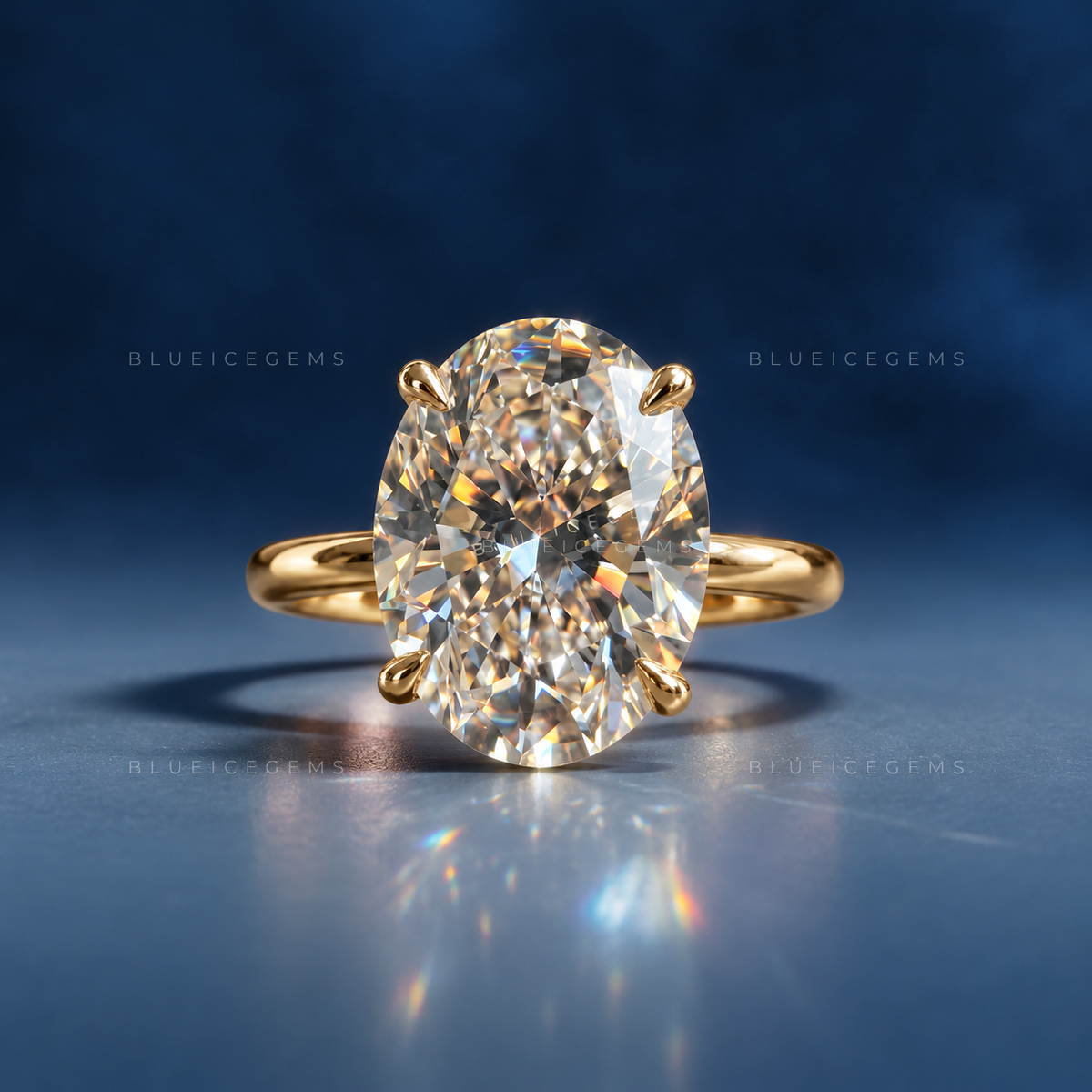 Graceful Elegance Oval Cut Solitaire Engagement Ring