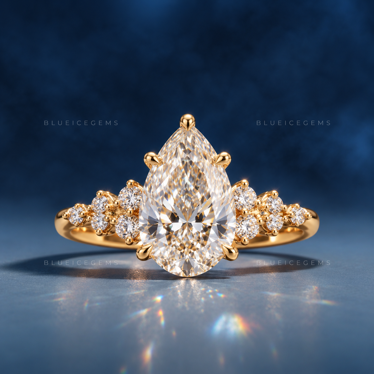 Serenade of Elegance Pear Cut Teardrop Engagement Ring