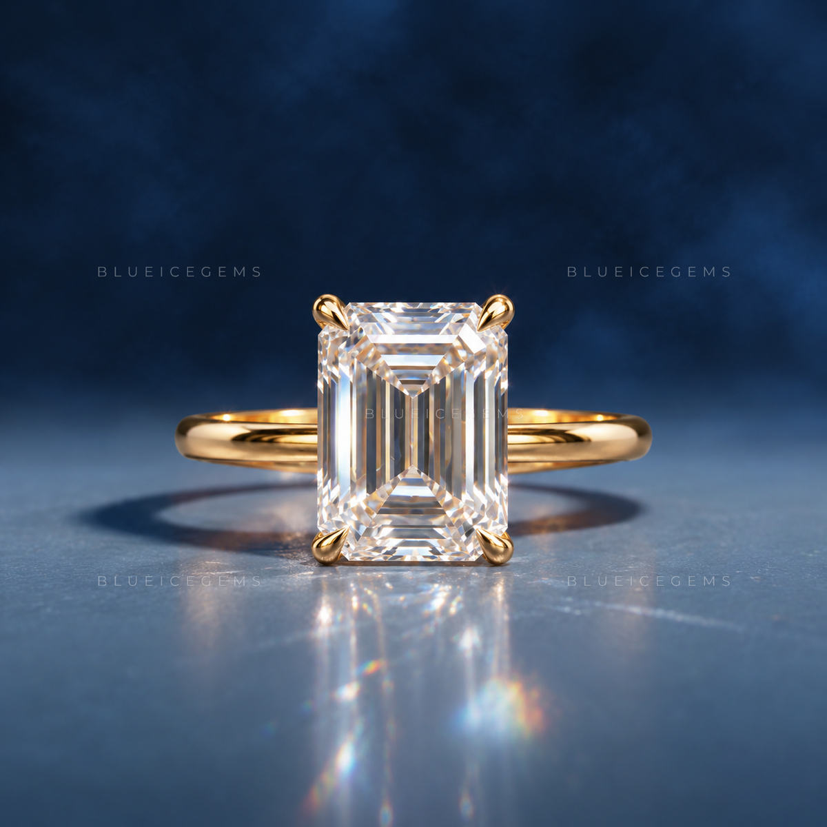 Elegance Unveiled Criss Cut Tulip Solitaire Engagement Ring
