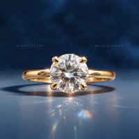 Dainty Charm Delicate Round Cut Solitaire Promise Ring