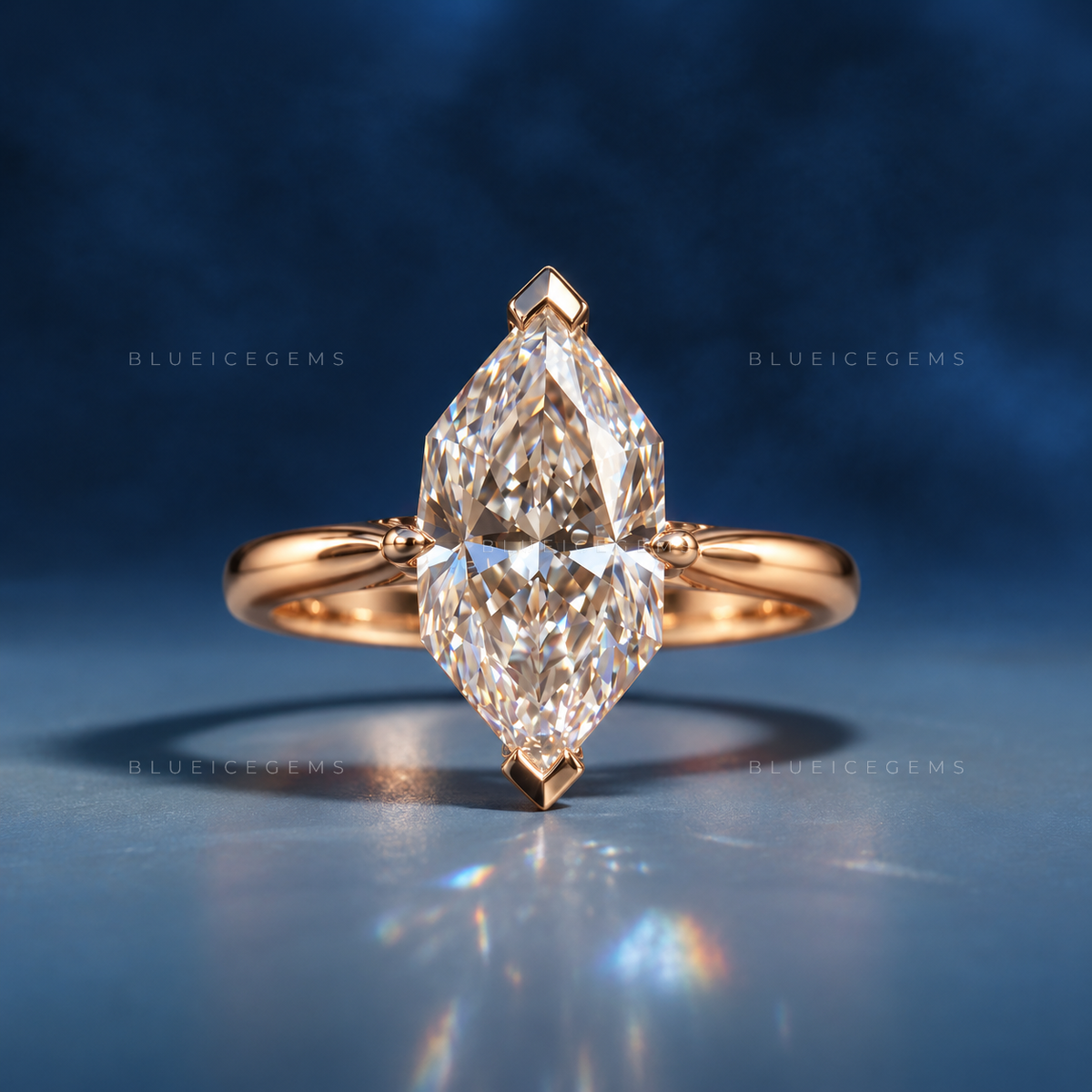 Vintage Allure Dutch Marquise Cut Solitaire Engagement Ring