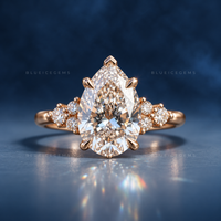 Vintage Grace Pear Cut Five-Claw Engagement Ring