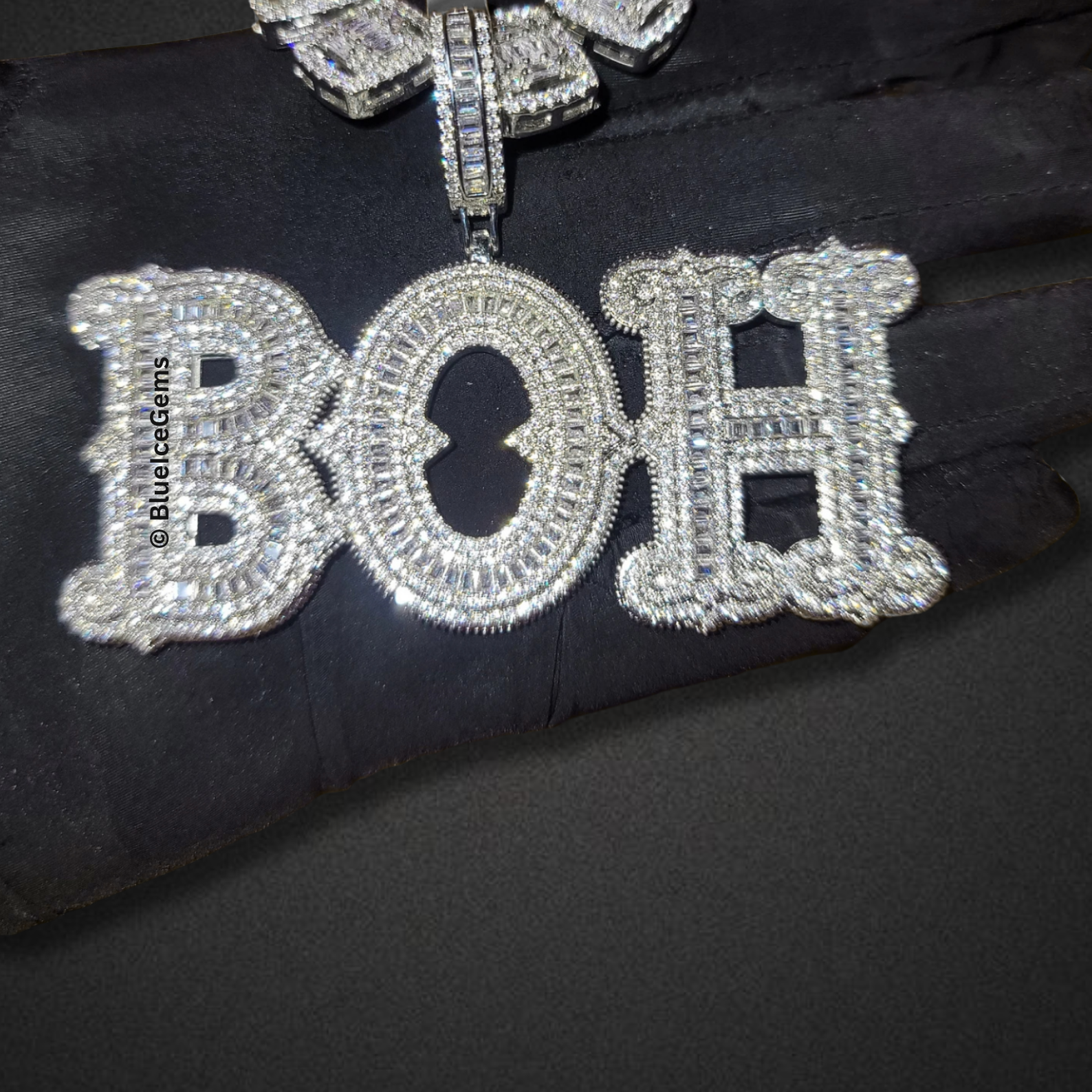"The Boss" Iced Out Custom Nameplate Necklace