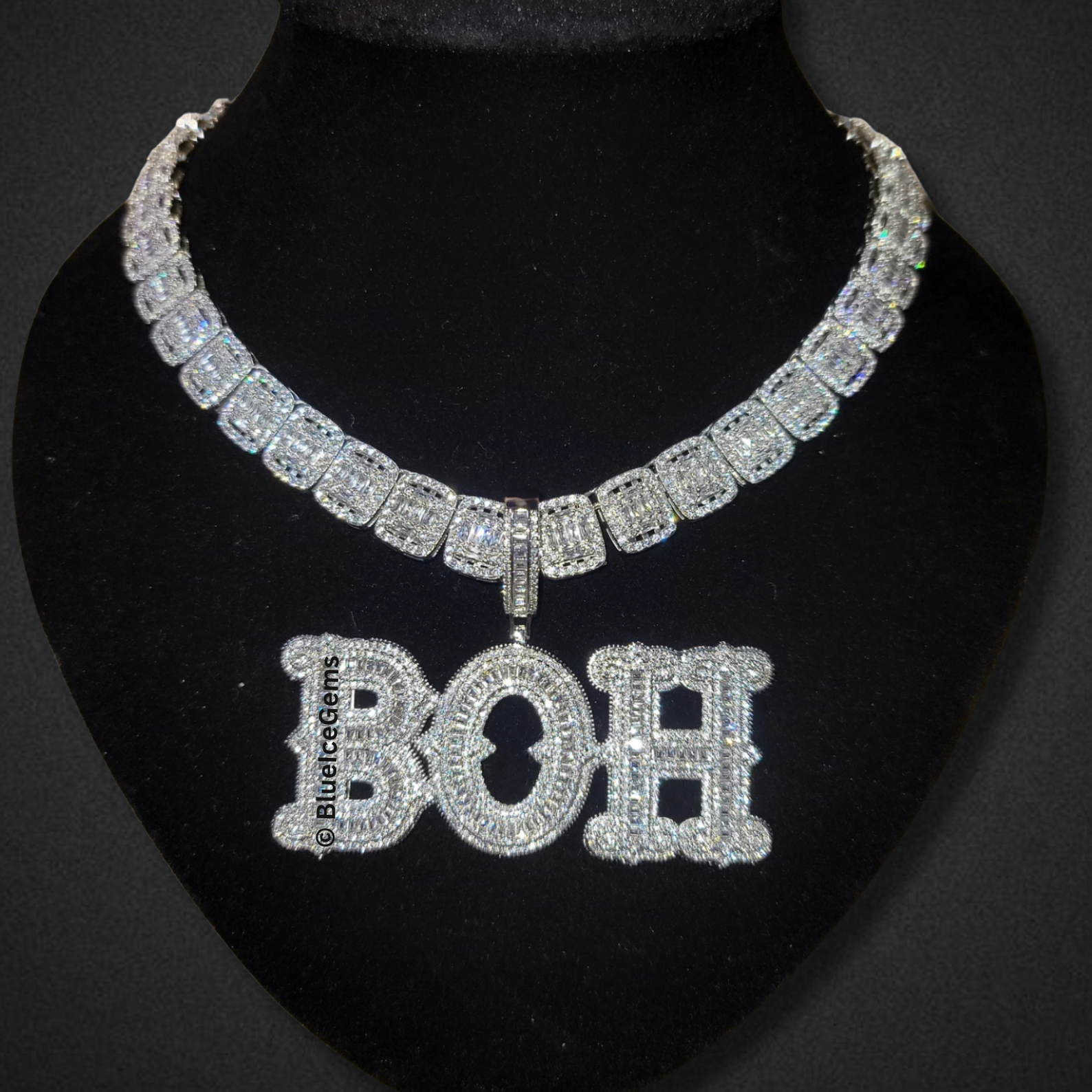 "The Boss" Iced Out Custom Nameplate Necklace