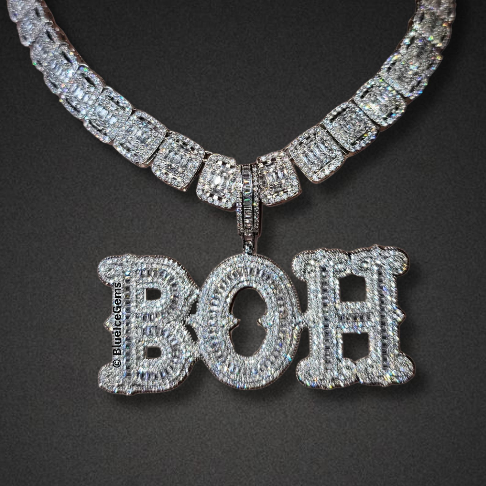 "The Boss" Iced Out Custom Nameplate Necklace