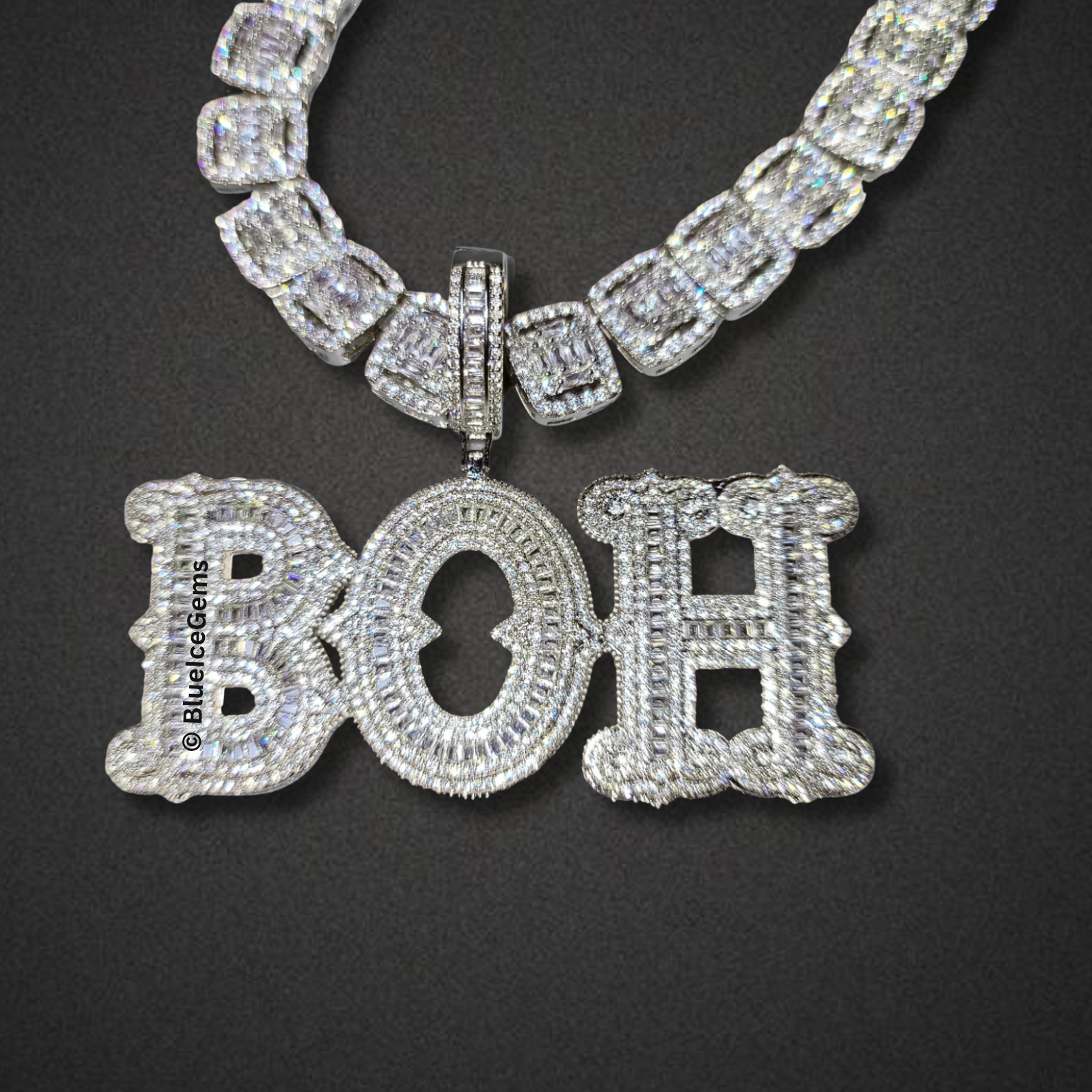 "The Boss" Iced Out Custom Nameplate Necklace