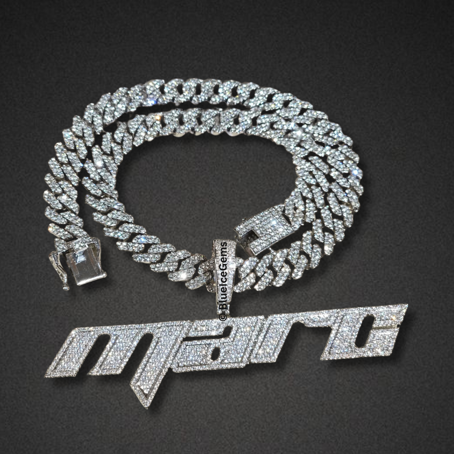 The "Boss Up" Iced-Out Custom Nameplate Necklace