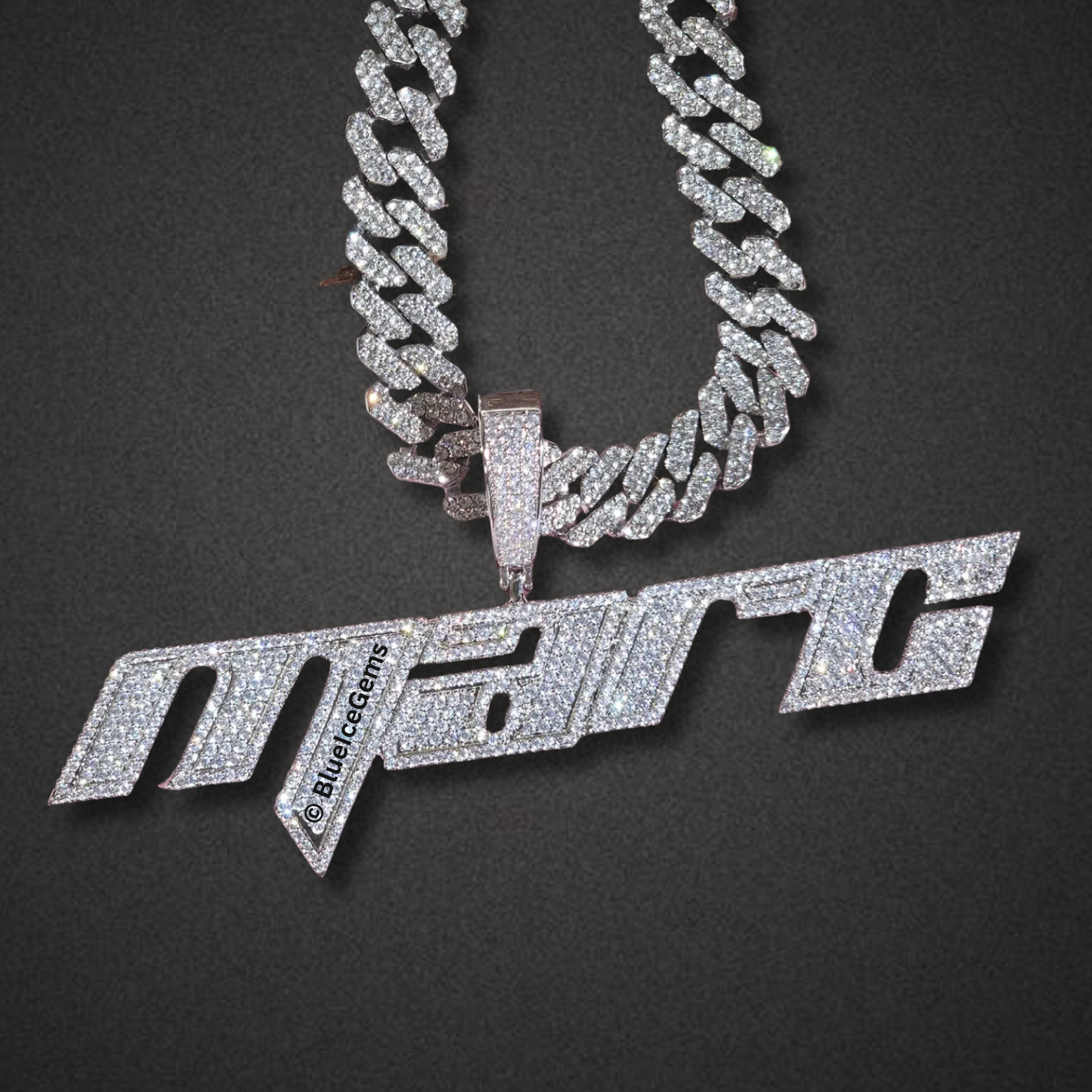 The "Boss Up" Iced-Out Custom Nameplate Necklace