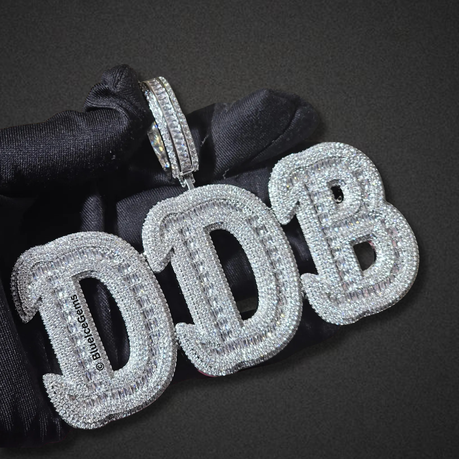 The "Drip" Custom Baguette Initial Necklace