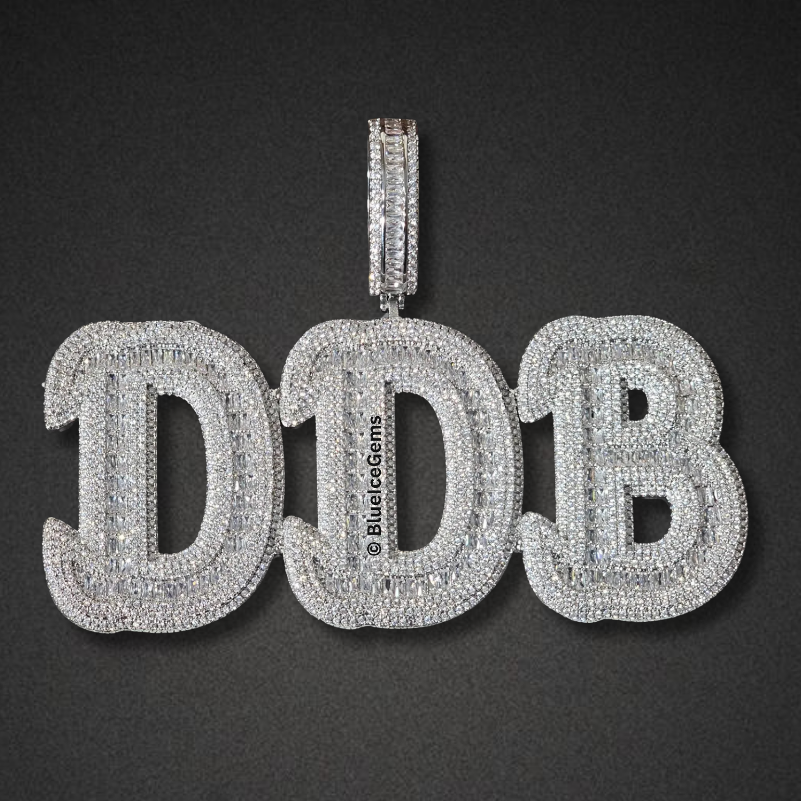 The "Drip" Custom Baguette Initial Necklace