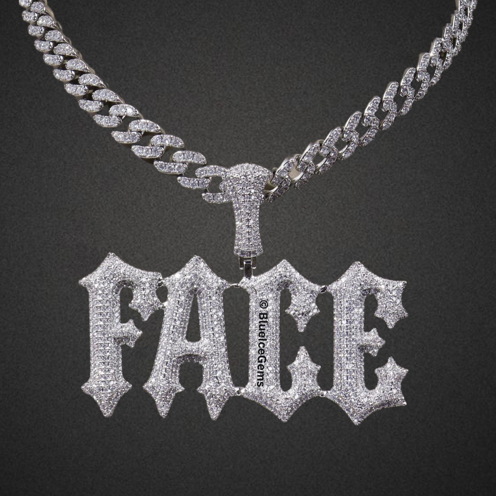 Custom Old English Nameplate Necklace