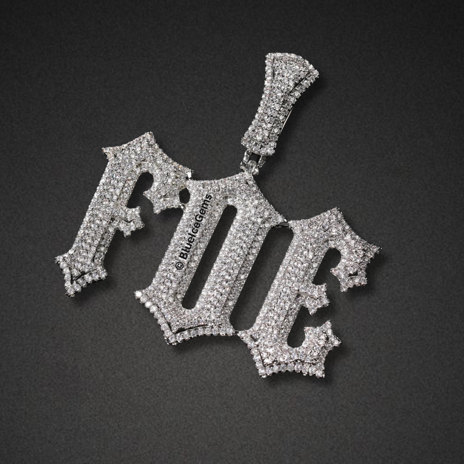 Custom Old English Nameplate Necklace