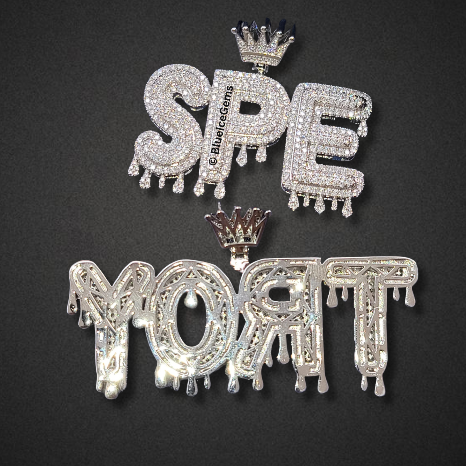 Iced-Out "Drip" Name Necklace