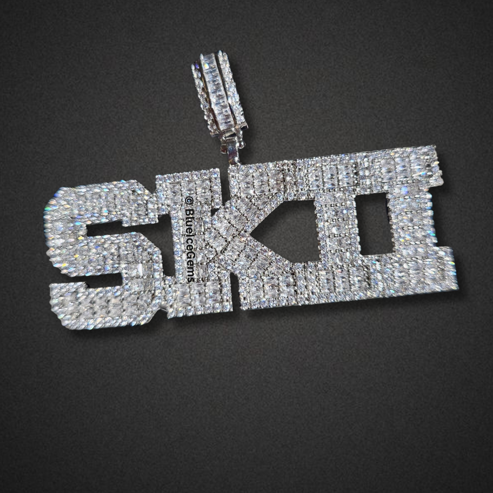 Custom Iced-Out Block Letter Name Necklace