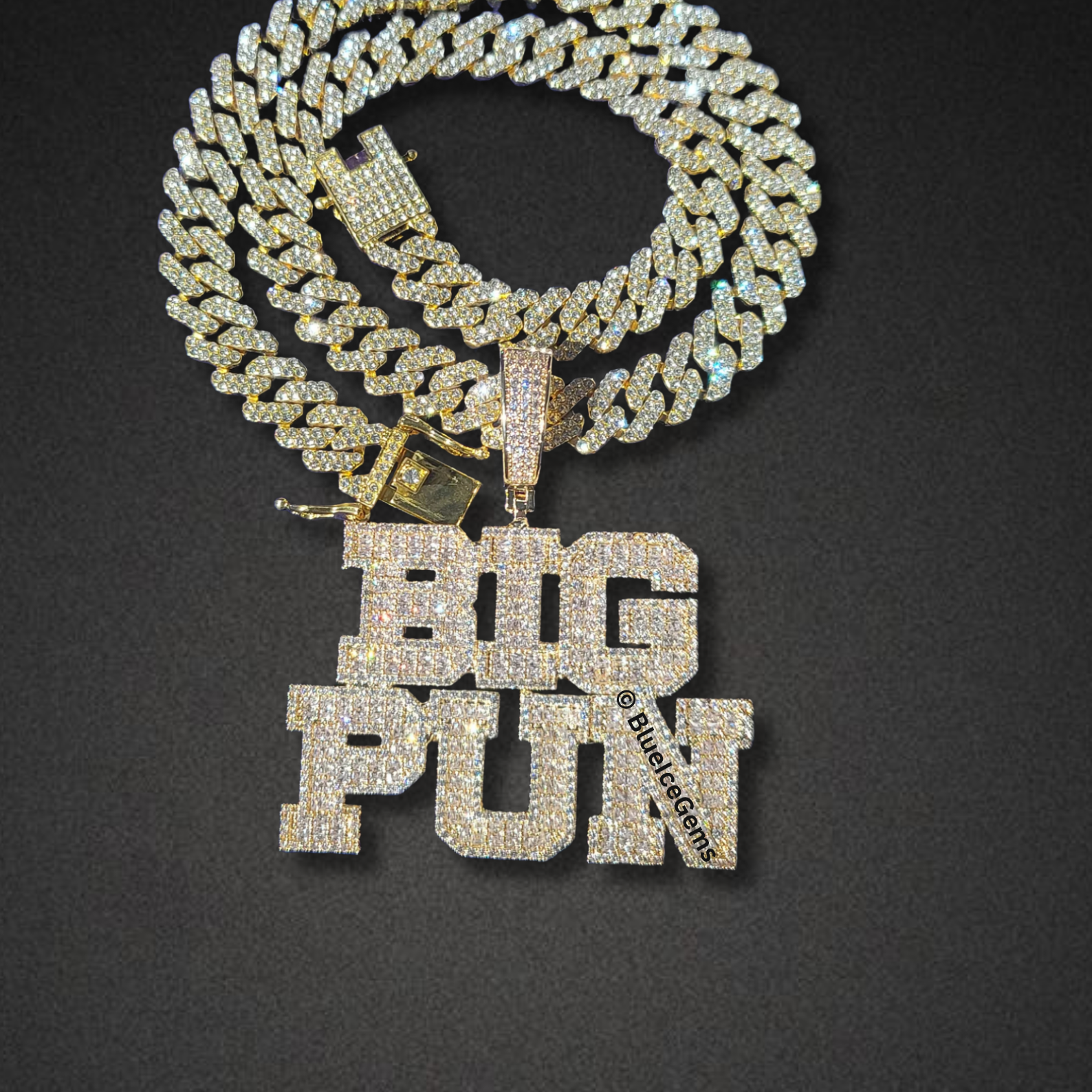 Iced-Out "Big Pun" Nameplate Necklace