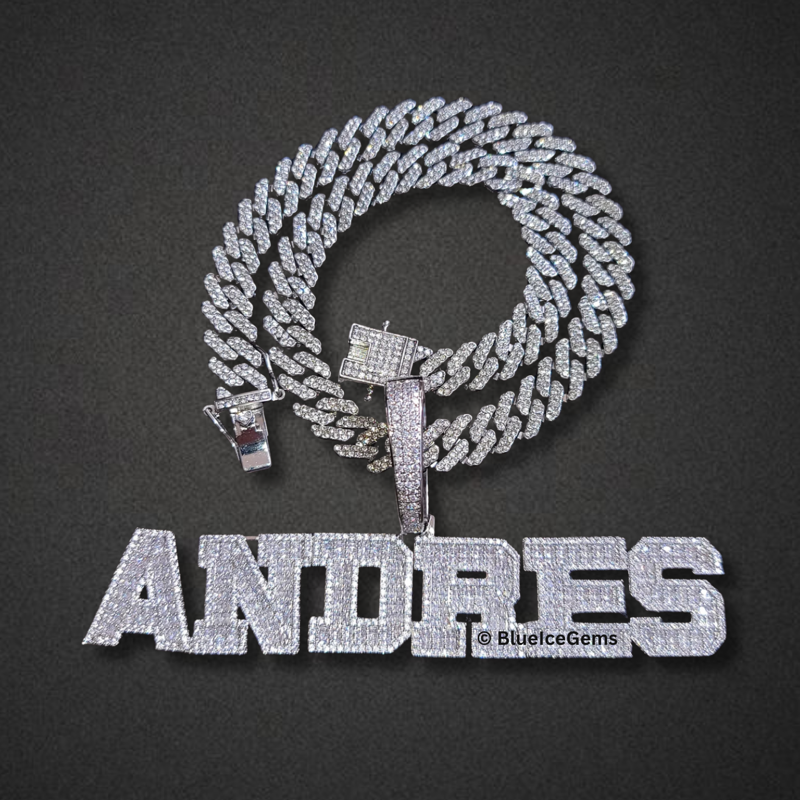 Iced-Out "Big Pun" Nameplate Necklace