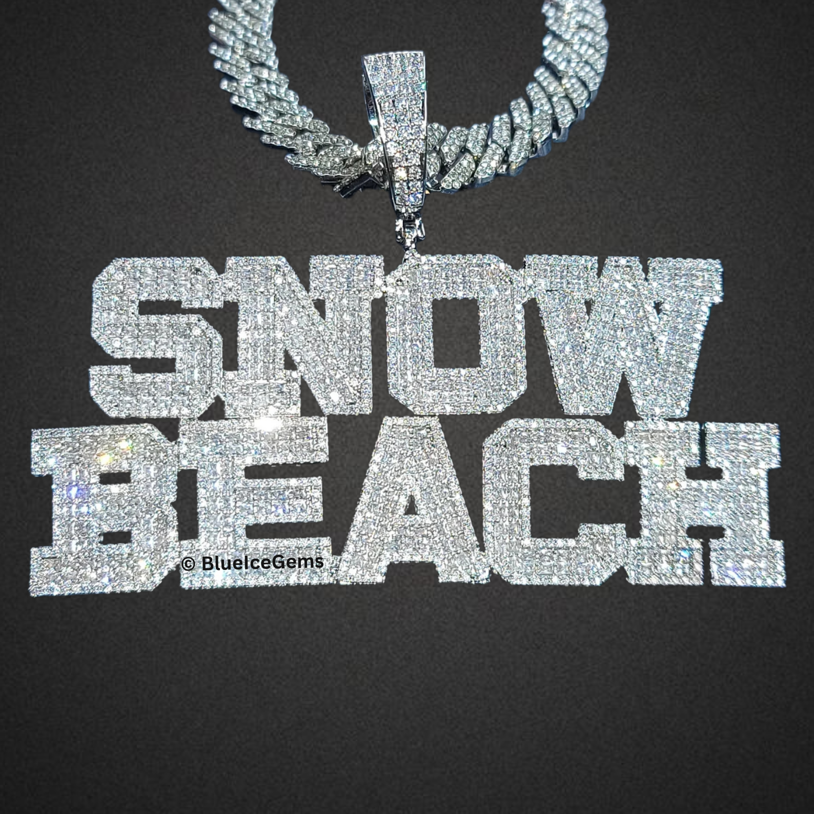 Iced-Out "Big Pun" Nameplate Necklace