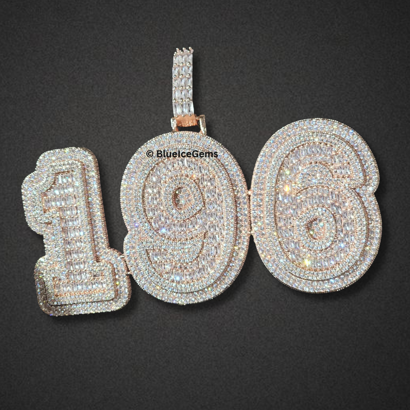 Custom Iced-Out Number Necklace